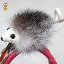 Popular New Keyring Accessory Genuine Fox Fur Custom Hedgehog Fur Keychain